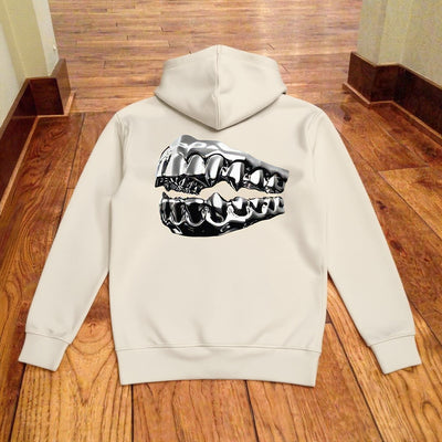 SRIVWEAR™ "CHAIN GRILLZ" Бежаво худи
