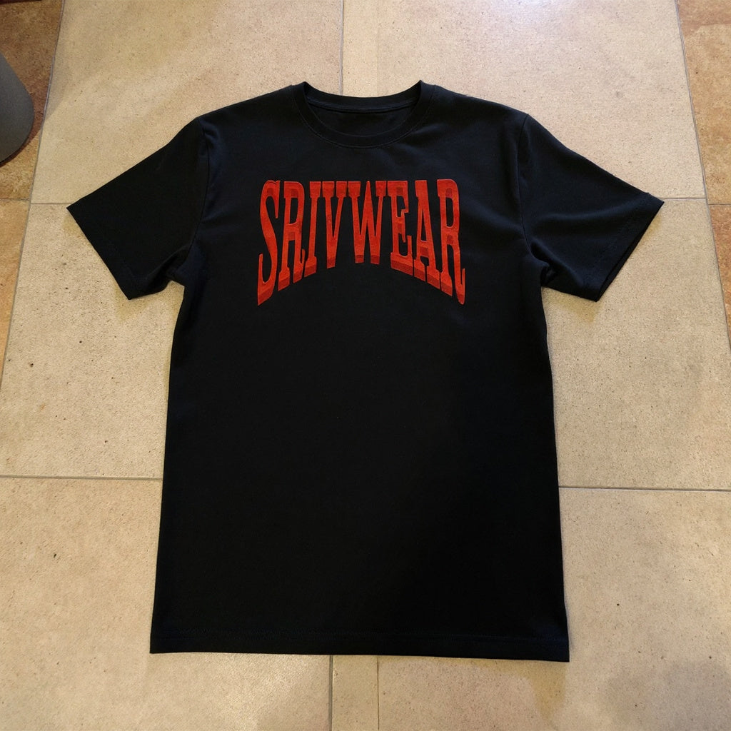 SRIVWEAR™ "И В АДА БОГАТИТЕ ПАЛАТ СИ ИМАТ" Черна тениска