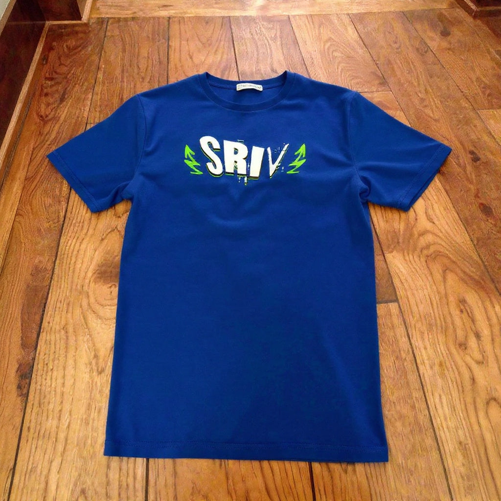 SRIVWEAR™ "ФАК НА ТИЯ ФАКТИ" Синя тениска