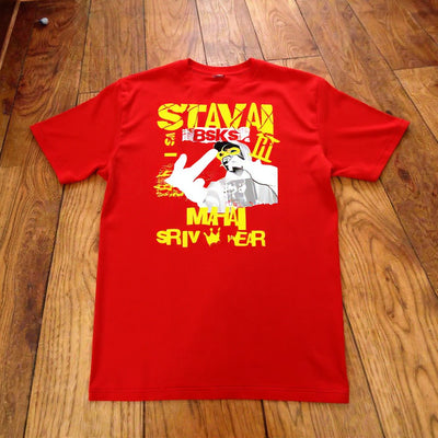 SRIVWEAR™ "СТАВАЙ И СЕ МАХАЙ" Червена тениска