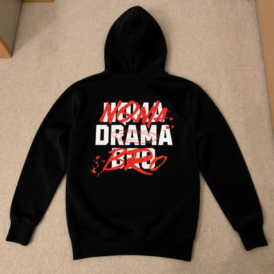 SRIVWEAR™ "НЯМА ДРАМА БРО" Черно худи